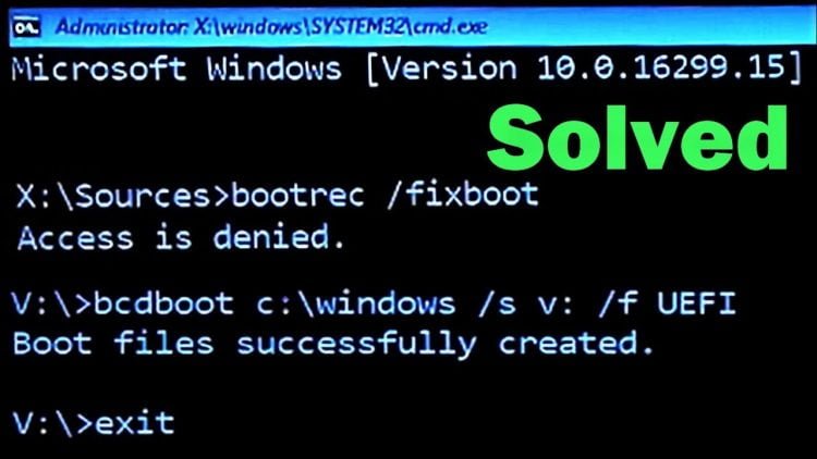 How Do I Fix Fixboot Access Denied?