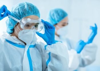 Protective equipment and masks, ensure health and hygiene