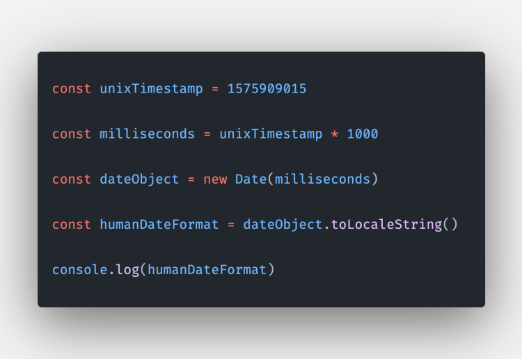 Convert Timestamp to Date in JavaScript
