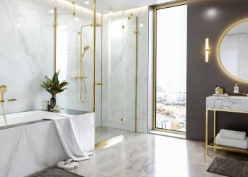 “The Golden Touch: Tips for Creating the Perfect Bathroom with a Brushed Gold Shower Enclosure”
