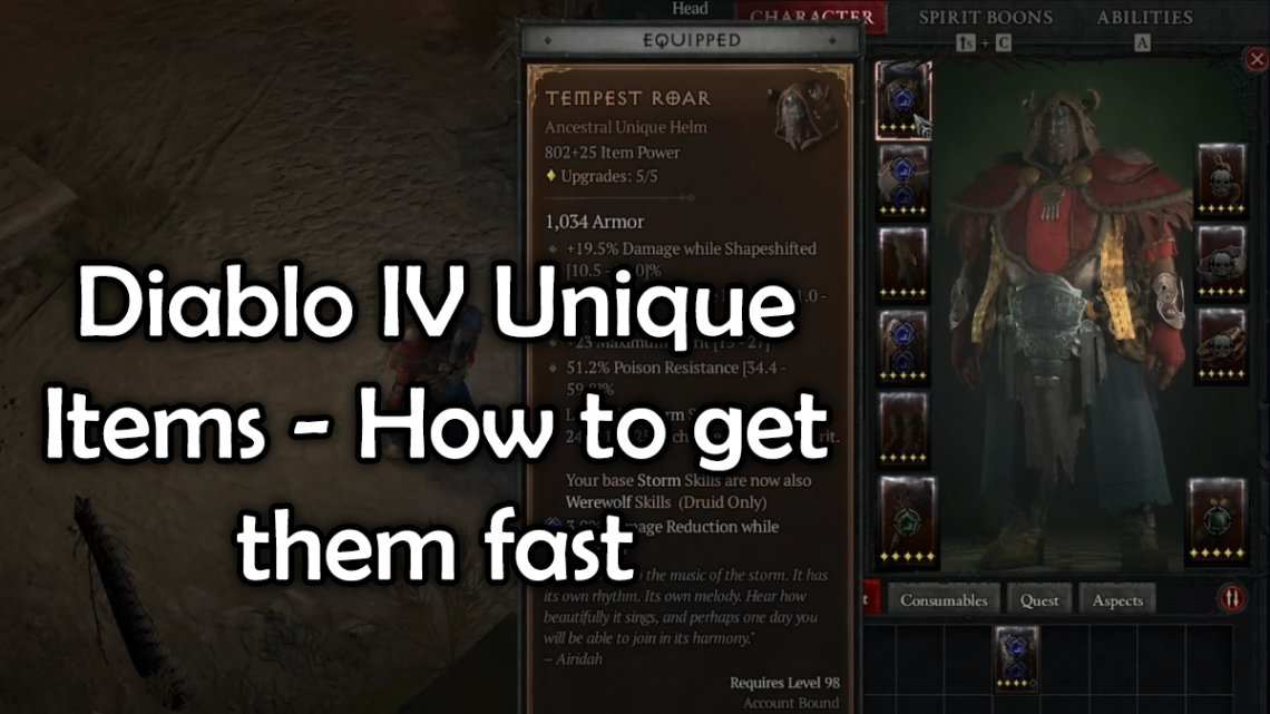 Diablo 4 Unique Items: How to Get Them Fast