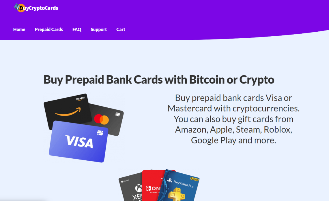 Buy Anonymously with Crypto using Gift Cards Amazon, Visa, Mastercard, virtual credit cards and more!